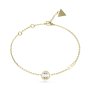 Guess Tiny Dancer złota bransoletka damska kółko z kryształkami JUBB04653JW (S)
