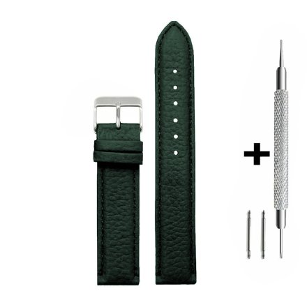 Zielony pasek 24 mm skórzany DILOY P205.24.27 + GRATIS dwa teleskopy i narzędzie