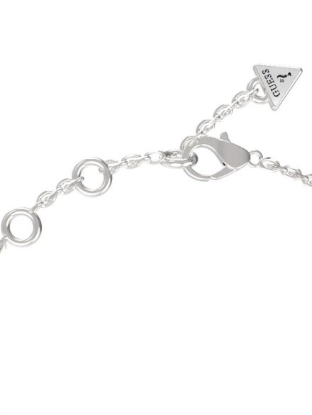 Guess Stylish Guess srebrna bransoletka damska kółko z kryształkami JUBB04594JW (S)