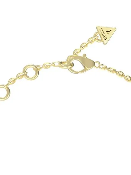 Guess Stylish Guess złota bransoletka damska kółko z kryształkami JUBB04594JW (S)