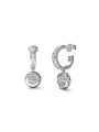 Guess Stylish Guess srebrne kolczyki kółka z kryształkami JUBE04596JW