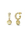 Guess Stylish Guess złote kolczyki kółka z kryształkami JUBE04596JW