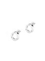 Guess Circle Light srebrne kolczyki kółka z kryształkami JUBE03173JW