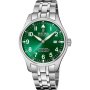 Festina Swiss Made 20151/B Zegarek Męski Automatyczny srebrny na bransolecie z zieloną tarczą