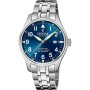 Festina Swiss Made 20151/C Zegarek Męski Automatyczny srebrny na bransolecie z granatową tarczą