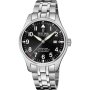 Festina Swiss Made 20151/D Zegarek Męski Automatyczny srebrny na bransolecie z czarną tarczą