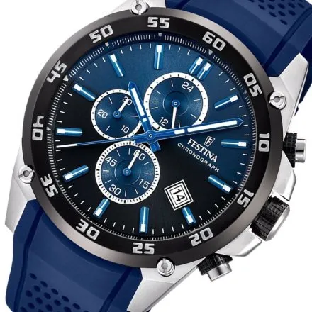 Festina The Originals 20330/A Zegarek Męski Sportowy z granatowym paskiem kauczukowym