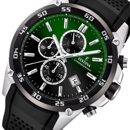 Festina The Originals 20330/B Zegarek Męski Sportowy z czarnym paskiem kauczukowym