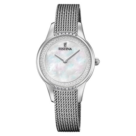 Festina Mademoiselle 20494/4 zegarek damski na bransolecie z perłową tarczą