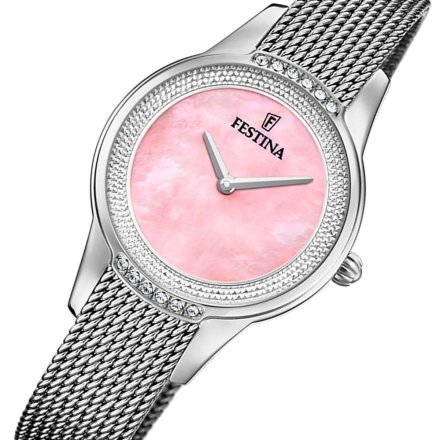 Festina Mademoiselle 20494/5 zegarek damski na bransolecie z różową tarczą