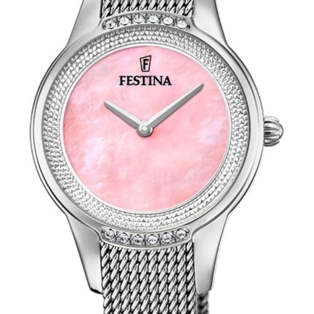 Festina Mademoiselle 20494/5 zegarek damski na bransolecie z różową tarczą