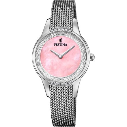 Festina Mademoiselle 20494/5 zegarek damski na bransolecie z różową tarczą