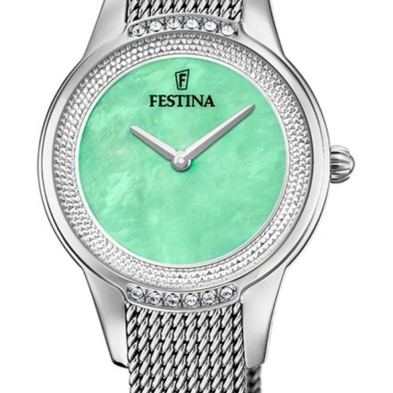 Festina Mademoiselle 20494/6 zegarek damski na bransolecie z turkusową tarczą