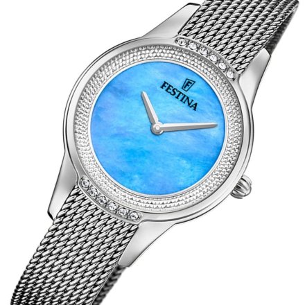 Festina Mademoiselle 20494/8 zegarek damski na bransolecie z błękitną tarczą