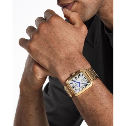 Festina Classic Bracelet 20678/1 Zegarek Męski złoty z prostokątną kopertą na bransolecie