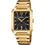 Festina Classic Bracelet 20678/4 Zegarek Męski złoty z prostokątną kopertą i czarną tarczą