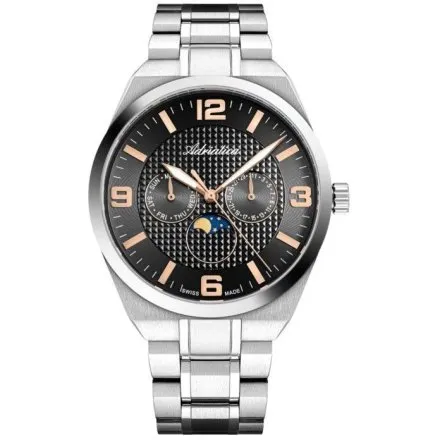 Zegarek Męski Adriatica na bransolecie A8343.51R6QFF - Multifunction Swiss Made