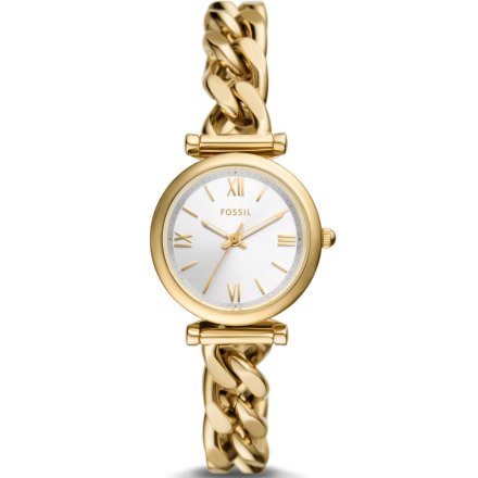 Fossil Carlie zegarek damski złoty z bransoletką łańcuch ES5329