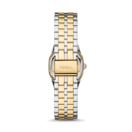 Fossil Harlow zegarek damski srebrno-złoty retro na bransoletce ES5362