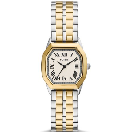 Fossil Harlow zegarek damski srebrno-złoty retro na bransoletce ES5362