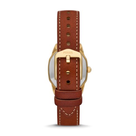 Fossil Harlow zegarek damski złoty retro na brązowym pasku ES5364