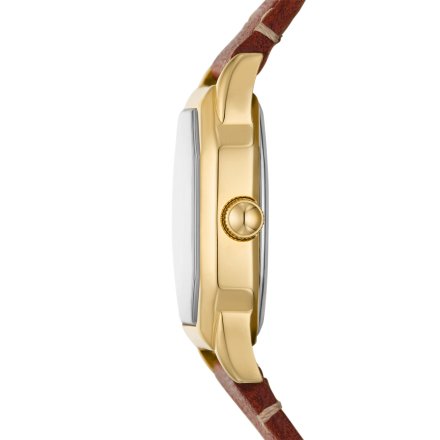 Fossil Harlow zegarek damski złoty retro na brązowym pasku ES5364
