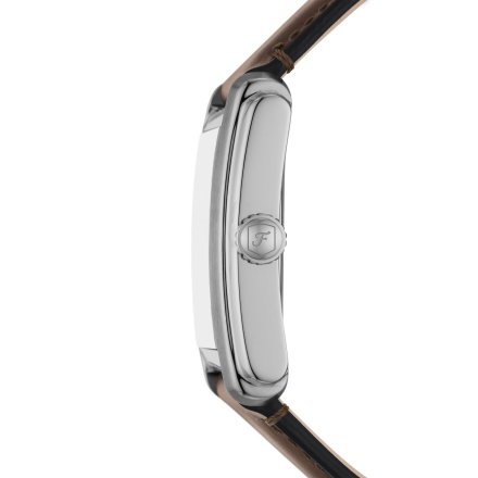 Fossil Carraway zegarek męski prostokąt srebrny na pasku FS6012