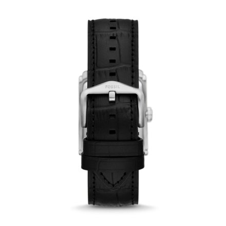 Fossil Carraway zegarek męski prostokąt czarny na pasku FS6078