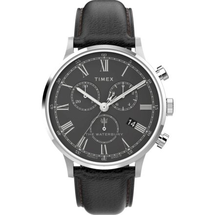 Męski zegarek Timex Waterbury Classic Chronograph z czarnym paskiem TW2U88300