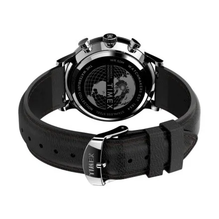 Męski zegarek Timex Waterbury Classic Chronograph z czarnym paskiem TW2U88300