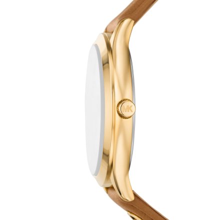 Michael Kors Slim Runway złoty zegarek damski na brązowym pasku MK7465