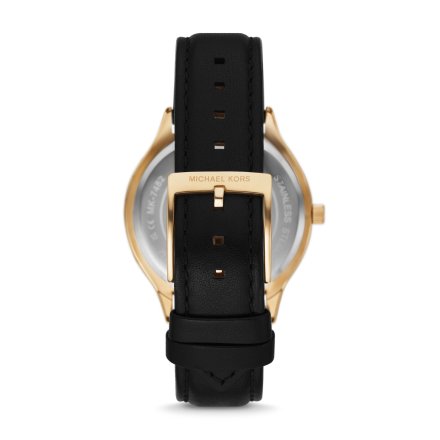 Michael Kors Slim Runway czarny zegarek damski na pasku MK7482