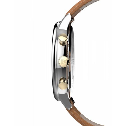 Męski zegarek Timex Chicago Chronograph z brązowym paskiem TW2U39000