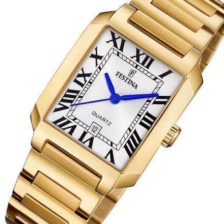 Festina Classic Bracelet 20680/1 Zegarek Damski Złoty z prostokątną kopertą 