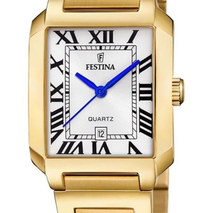 Festina Classic Bracelet 20680/1 Zegarek Damski Złoty z prostokątną kopertą 