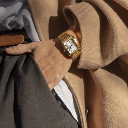 Festina Classic Bracelet 20680/1 Zegarek Damski Złoty z prostokątną kopertą 