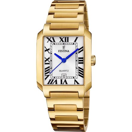 Festina Classic Bracelet 20680/1 Zegarek Damski Złoty z prostokątną kopertą 
