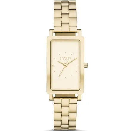 Skagen HAGEN LILLE zegarek damski złoty prostokąt SKW3098