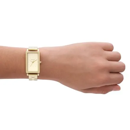 Skagen HAGEN LILLE zegarek damski złoty prostokąt SKW3098