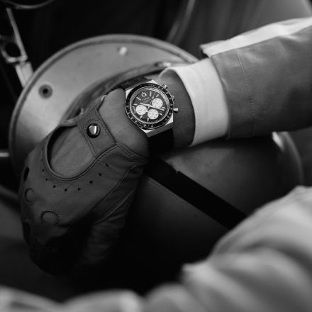 Męski zegarek Q Timex Chronograph z czarnym paskiem TW2V42700