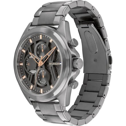 Tommy Hilfiger Jax zegarek męski grafitowy na bransolecie 1710657