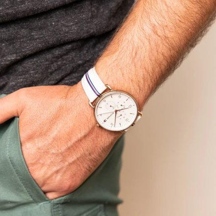 Tommy Hilfiger Lily zegarek damski z różowo-złotym pierścieniem 1782659