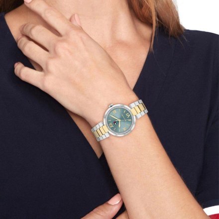 Tommy Hilfiger Alice zegarek damski z zieloną tarczą 1782680