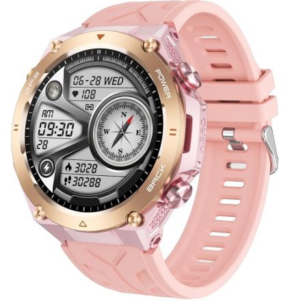 Rubicon RNCF37 sportowy smartwatch GPS różowy SMARUB332
