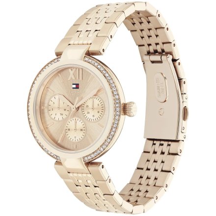 Tommy Hilfiger Sophia zegarek damski różowo złoty z cyrkoniami 1782696 