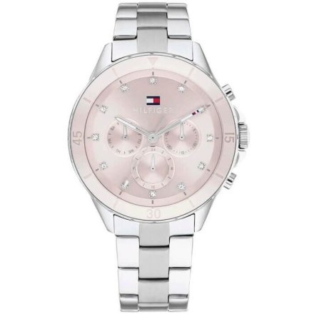 Tommy Hilfiger Mellie zegarek damski srebrny z różową tarczą 1782706