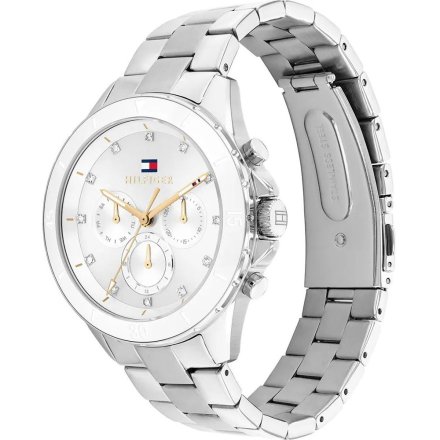 Tommy Hilfiger Mellie zegarek damski srebrny z białą tarczą 1782707