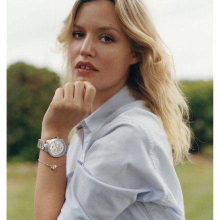 Tommy Hilfiger Mellie zegarek damski srebrny z białą tarczą 1782707