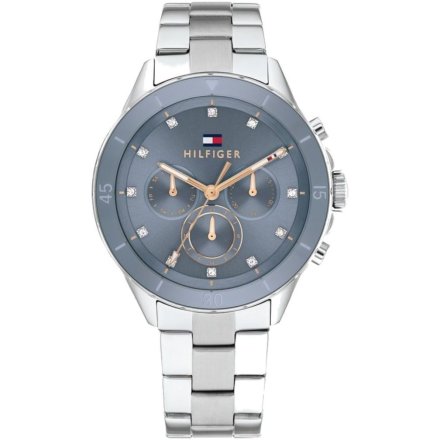 Tommy Hilfiger Mellie zegarek damski srebrny z grafitową tarczą 1782708