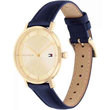 Tommy Hilfiger Pippa zegarek damski złoty na granatowym pasku 1782733